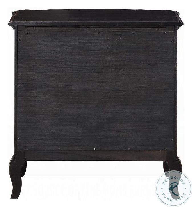 Chelmsford Black Antique 3 Drawer Nightstand