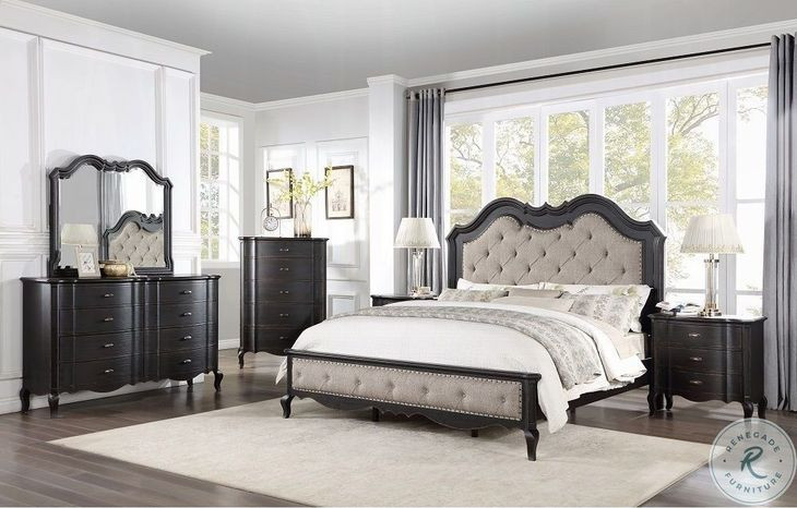 Chelmsford Black Antique 3 Drawer Nightstand