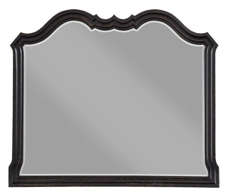 Chelmsford Antique Black Arched Dresser Mirror