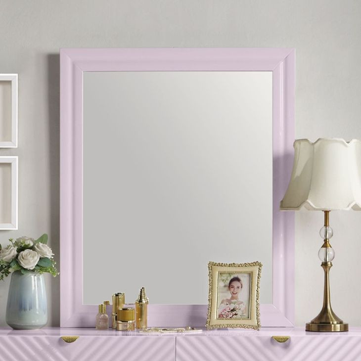 Gaines Pink Rectangular Dresser Mirror