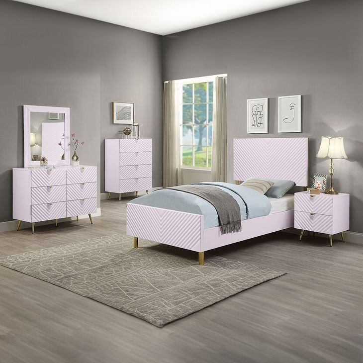 Gaines Pink Rectangular Dresser Mirror