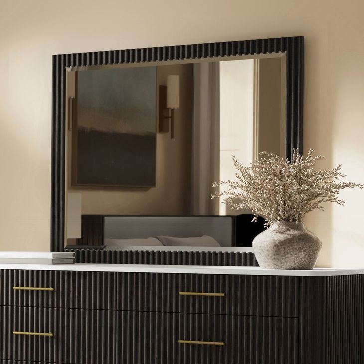 Clayten Espresso Rectangular Dresser Mirror