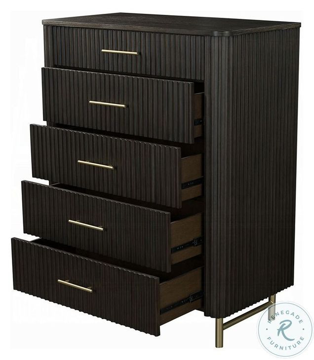 Clayten Fabric and Espresso Upholstered Bedroom Set