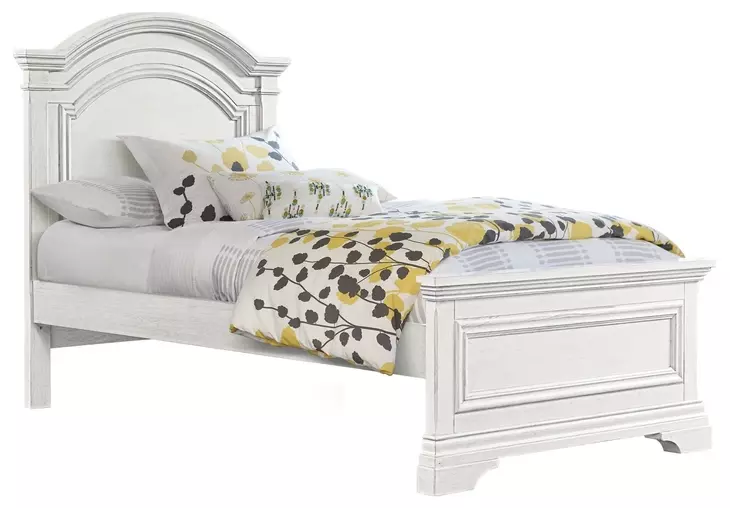Olivia Brushed White Youth Panel Bedroom Set