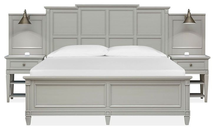 Glenbrook Pebble King Wall Bed with 2 Nightstand and USB Charging