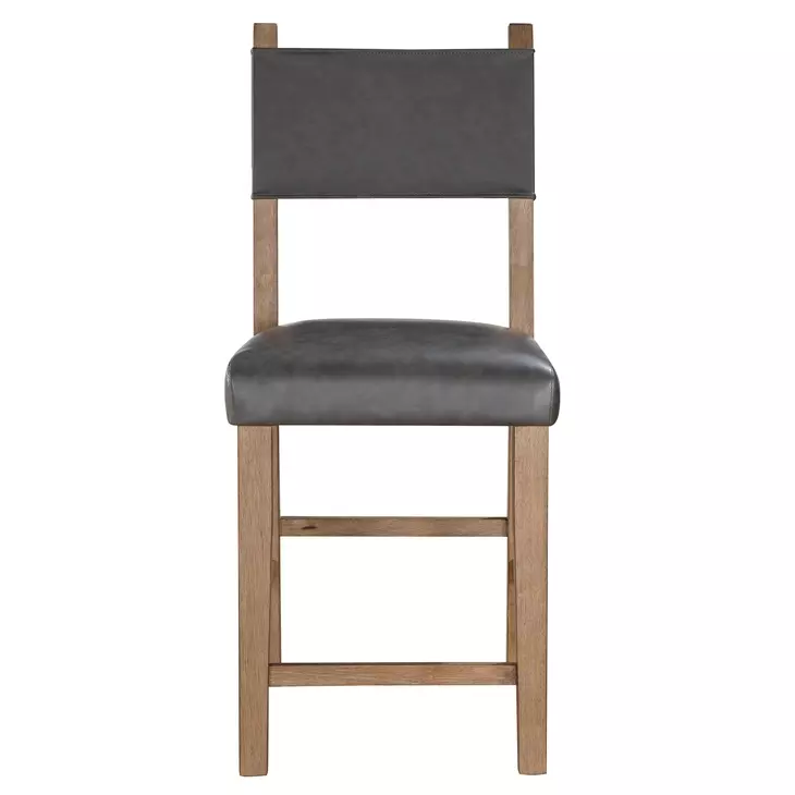 Aubrey Brown and Gray Counter Height Chair Set of 2