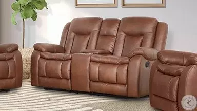 Morello Brown Power Reclining 77" Console Loveseat Power Footrest