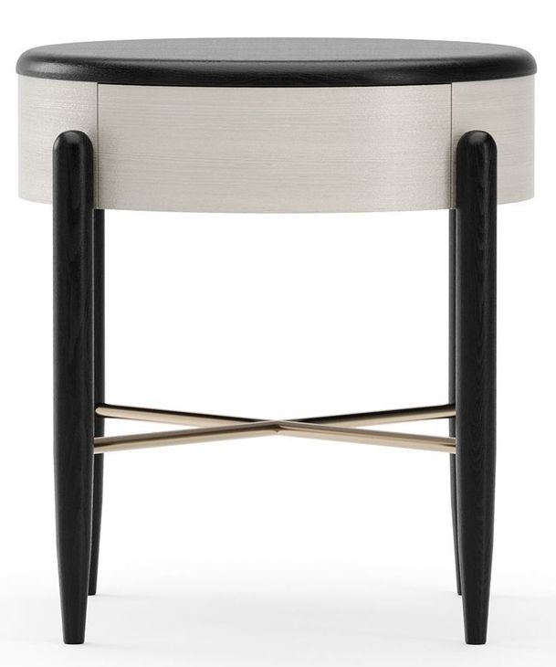 Madera Walnut and Opal Ash 1 Drawer Accent Nightstand