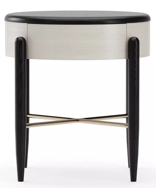Madera Walnut and Opal Ash 1 Drawer Accent Nightstand