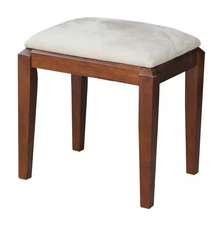 Home Accents Espresso Upholstered Vanity Stool