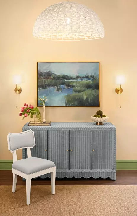 Beatrice Painted Light Blue 4 Door Buffet