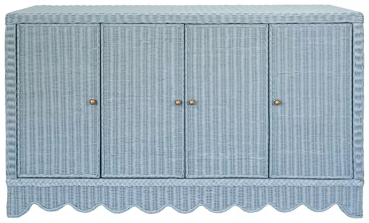 Beatrice Painted Light Blue 4 Door Buffet
