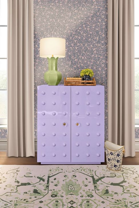 Beau Lavender 2 Door Accent Cabinet