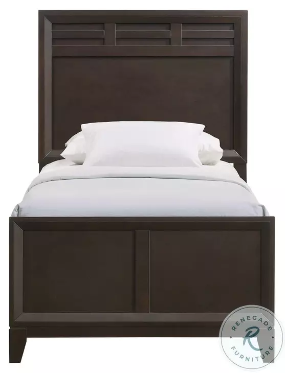 Warren Merlot Twin Panel Bed