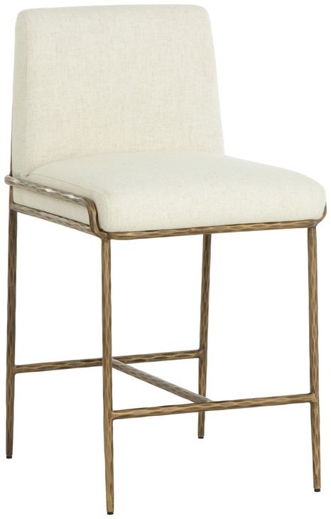 Corvin Geralt Linen Performance Fabric Counter Height Stool