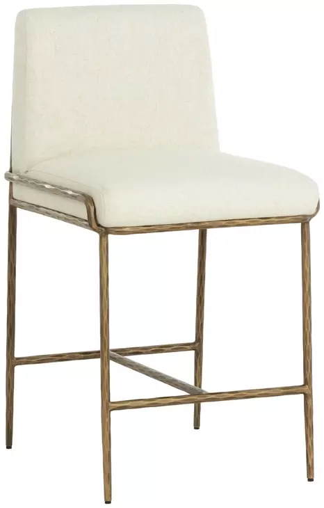 Corvin Geralt Linen Performance Fabric Counter Height Stool