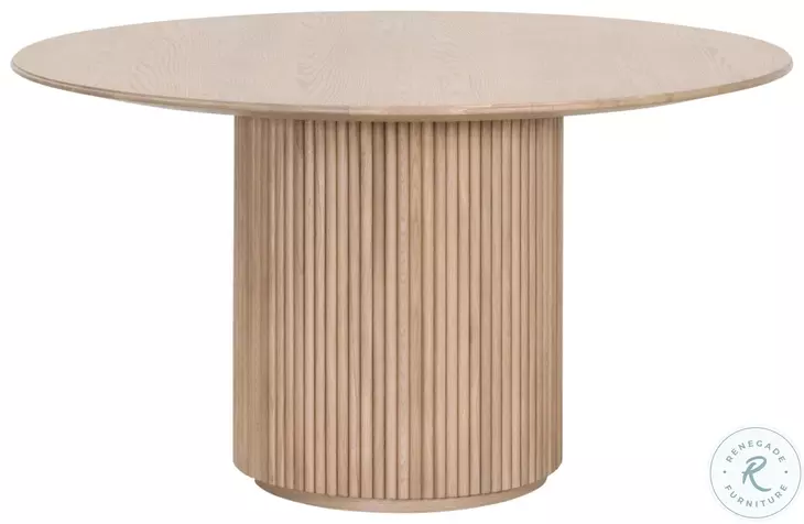 Belfast Natural Oak 54" Round Dining Table