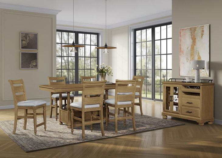 Clover Ridge Carmel Ladder Back Counter Stool Set of 2