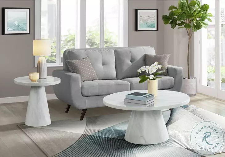 Odette White End Table