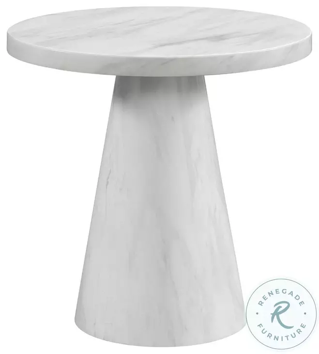 Odette White End Table