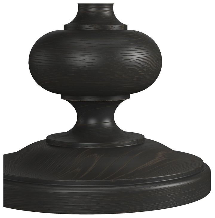 Atrium Black Round Granite Top Accent Table