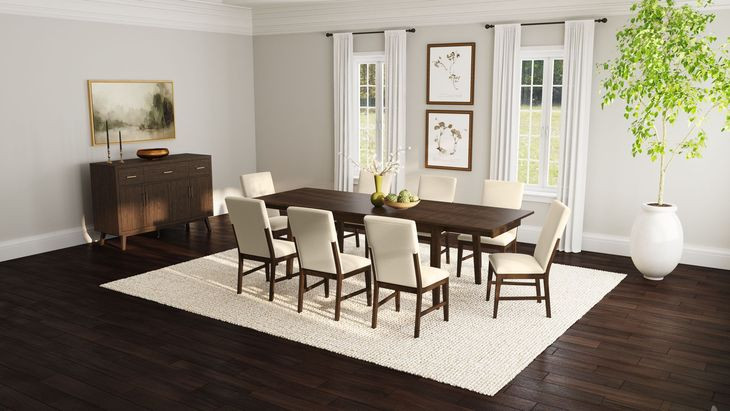 Berkeley Coffee Extendable Rectangular Dining Room Set