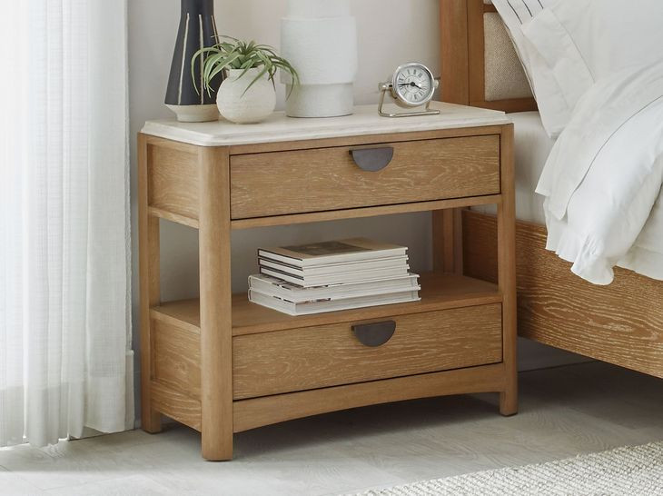 Escape Glazed Natural Oak Nightstand