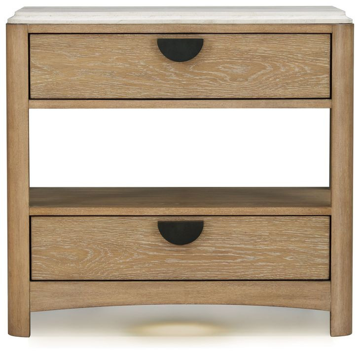 Escape Glazed Natural Oak Nightstand