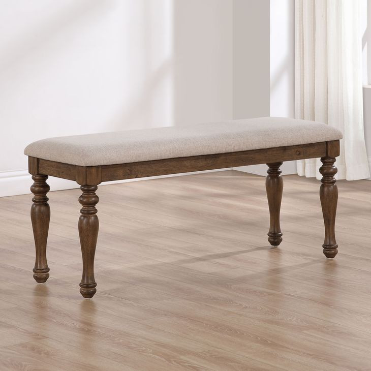 Joanna Brown 44" Upholstered Bench