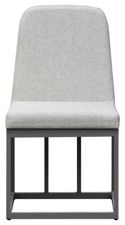 Nash Outdoor Dining Gray Upholstered Outdoor Side Chair