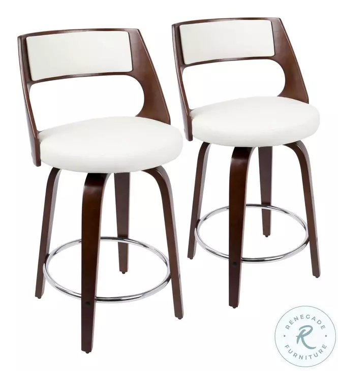 Cecina White 24 Counter Height Stool Set Of 2