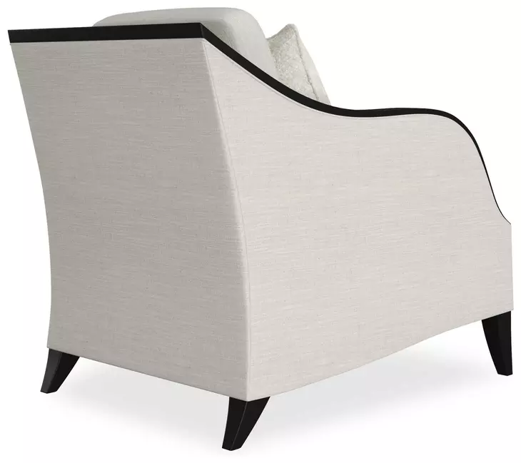 Pitch Perfect creame Upholstered Accent Chair with Pillow
