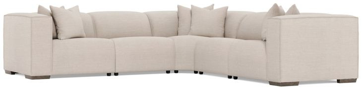 Bliss Cream 5 Piece Modular Power Reclining Sectional with Pillows