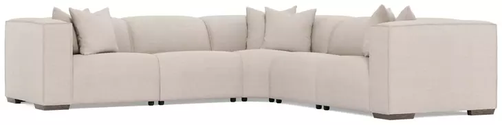 Bliss Cream 5 Piece Modular Power Reclining Sectional with Pillows