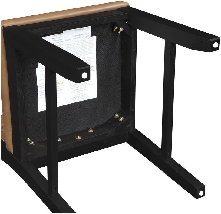 Reid Brown Vegan Leather Side Chair Set of 2