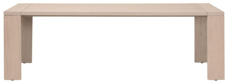 Big Sur Washed Ever Teak Outdoor 94" Rectangular Dining Table