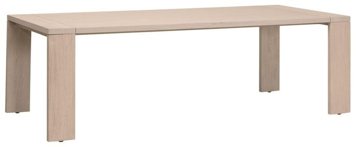 Big Sur Washed Ever Teak Outdoor 94" Rectangular Dining Table