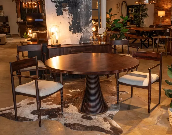 Provence Dark Sienna 54" Round Dining Table