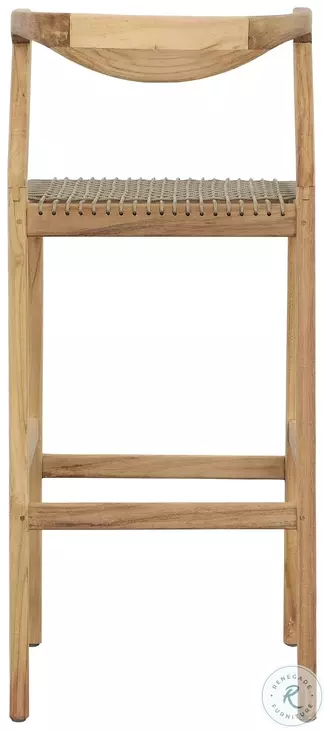 Rose Natural And Taupe Bar Stool