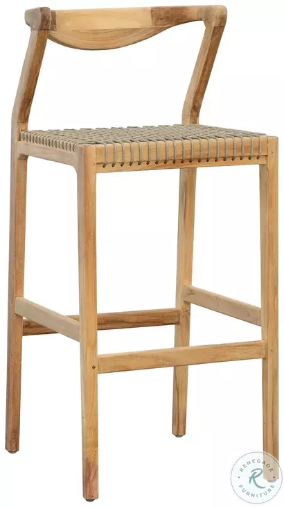 Rose Natural And Taupe Bar Stool