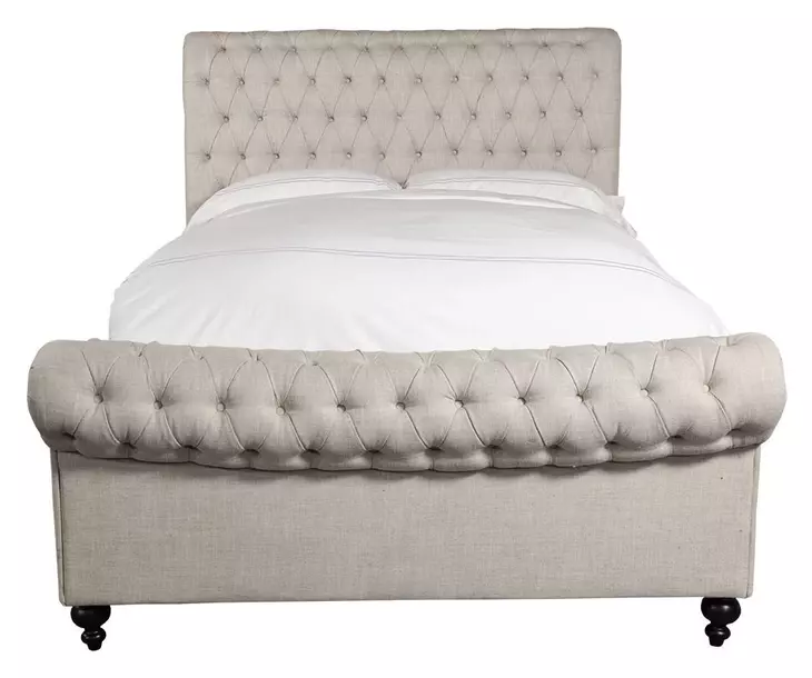 Jackie Crepe Queen Upholstered Sleigh Bed