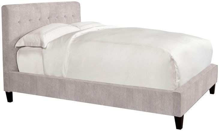 Jody Porcelain Natural Performance Fabric King Upholstered Panel Bed