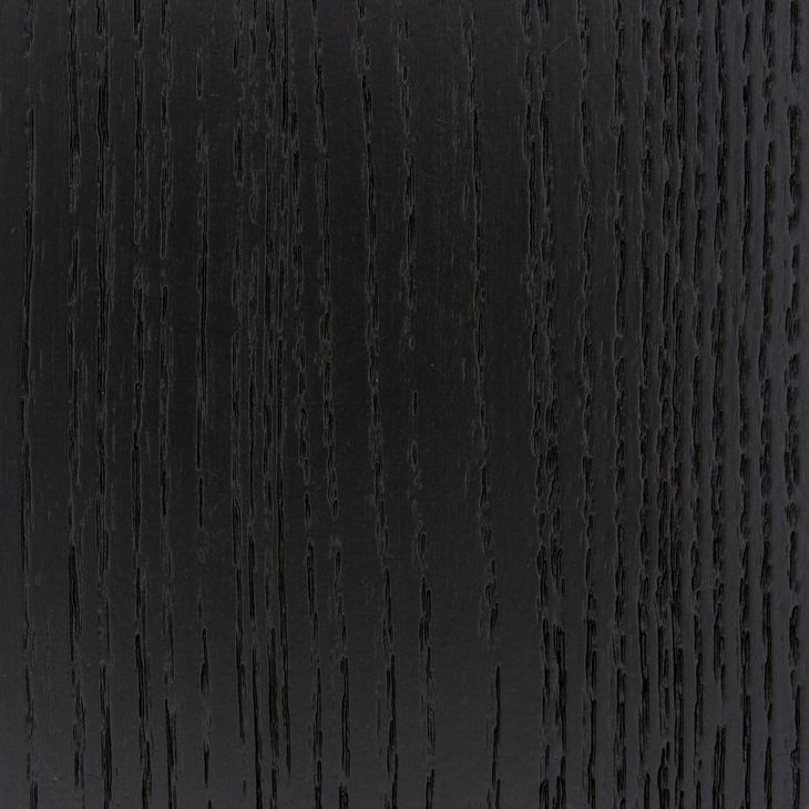 Rhythm Black Stained Ash and Neutral Metallic 2 Drawer Small Nightstand with Travertine Top