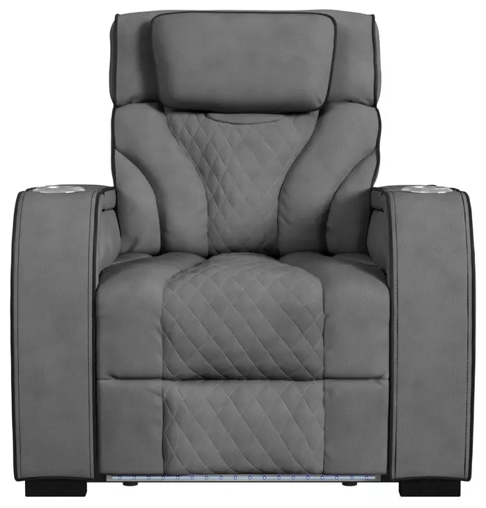 Tundra Simba Slate Motion Recliner with LED