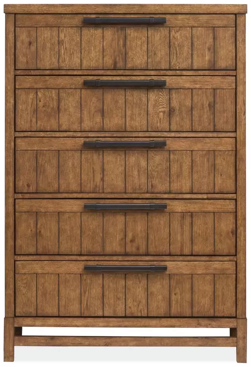 Conway Honey Wheat 5 Drawer Chest