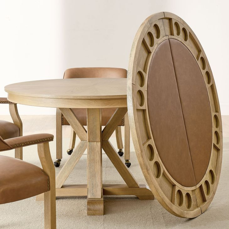 Rylie Natural Round Counter Height Dining Room Set