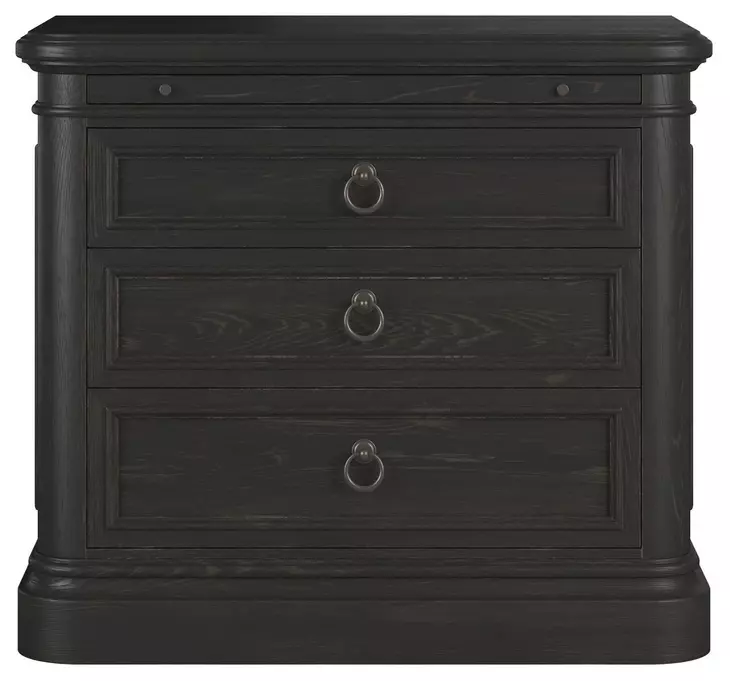Atrium Black 3 Drawer Nightstand with USB Charging