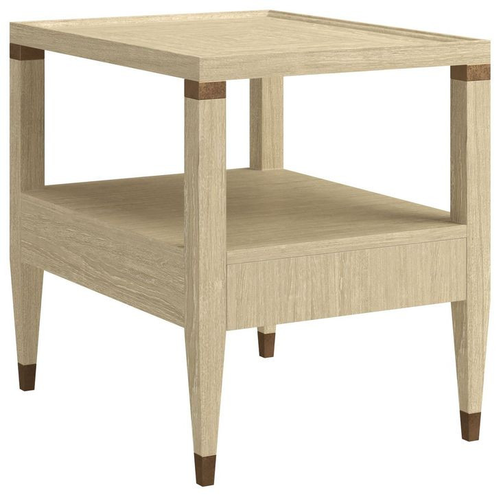 Eave Sundrenched Oak Rectangular 2 Drawer End Table