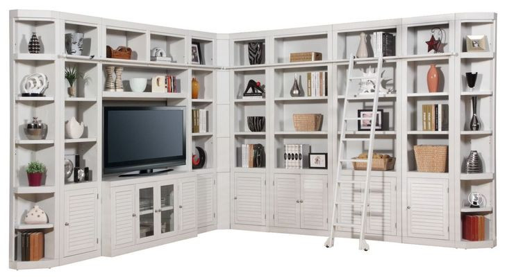 Boca Cottage White 12 Piece L Shape Entertainment Wall