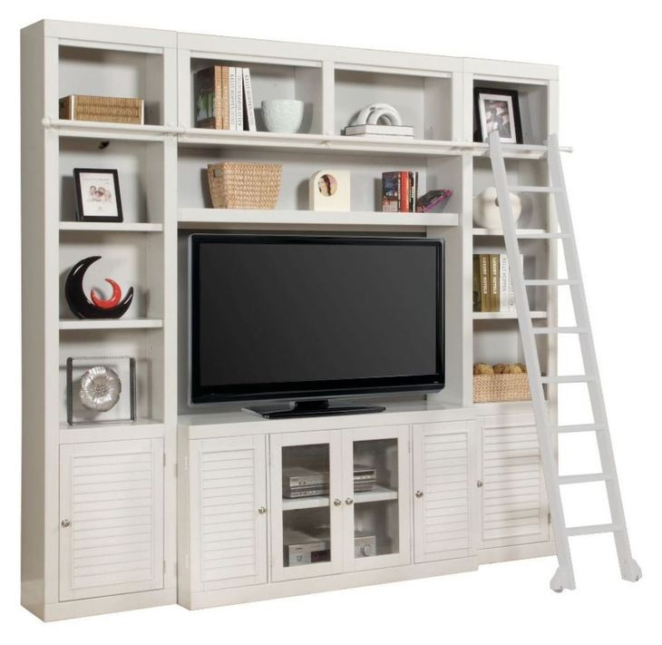 Boca Cottage White 5 Piece Entertainment Wall